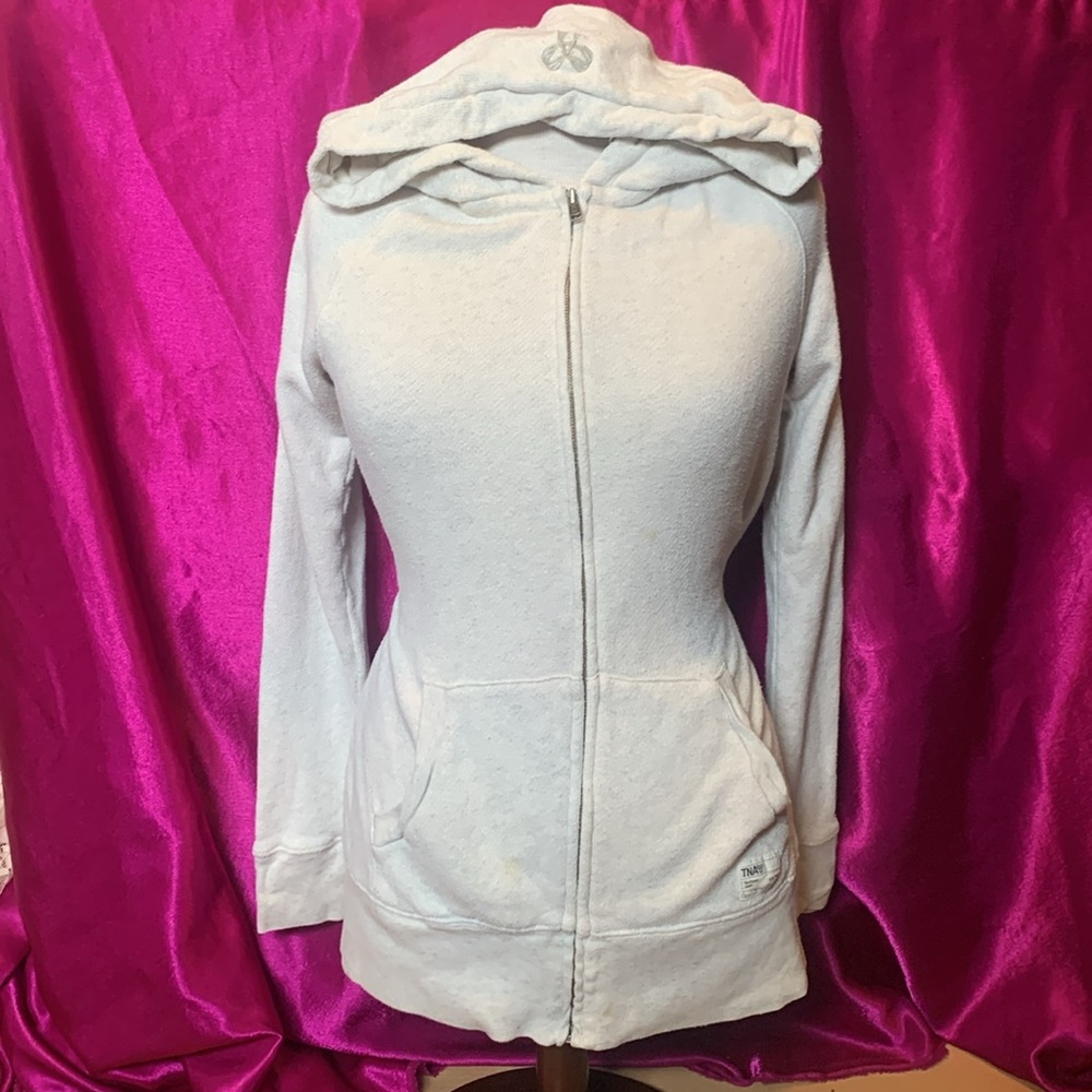 TNA size small zip up hooded sweatshirt. Baggier fit. Preloved. 100% cotton
